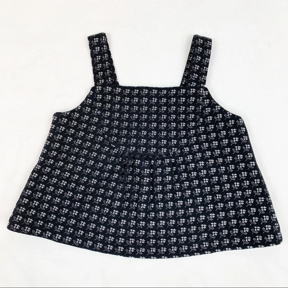 Janie and Jack sleeveless‎ square neck metallic top